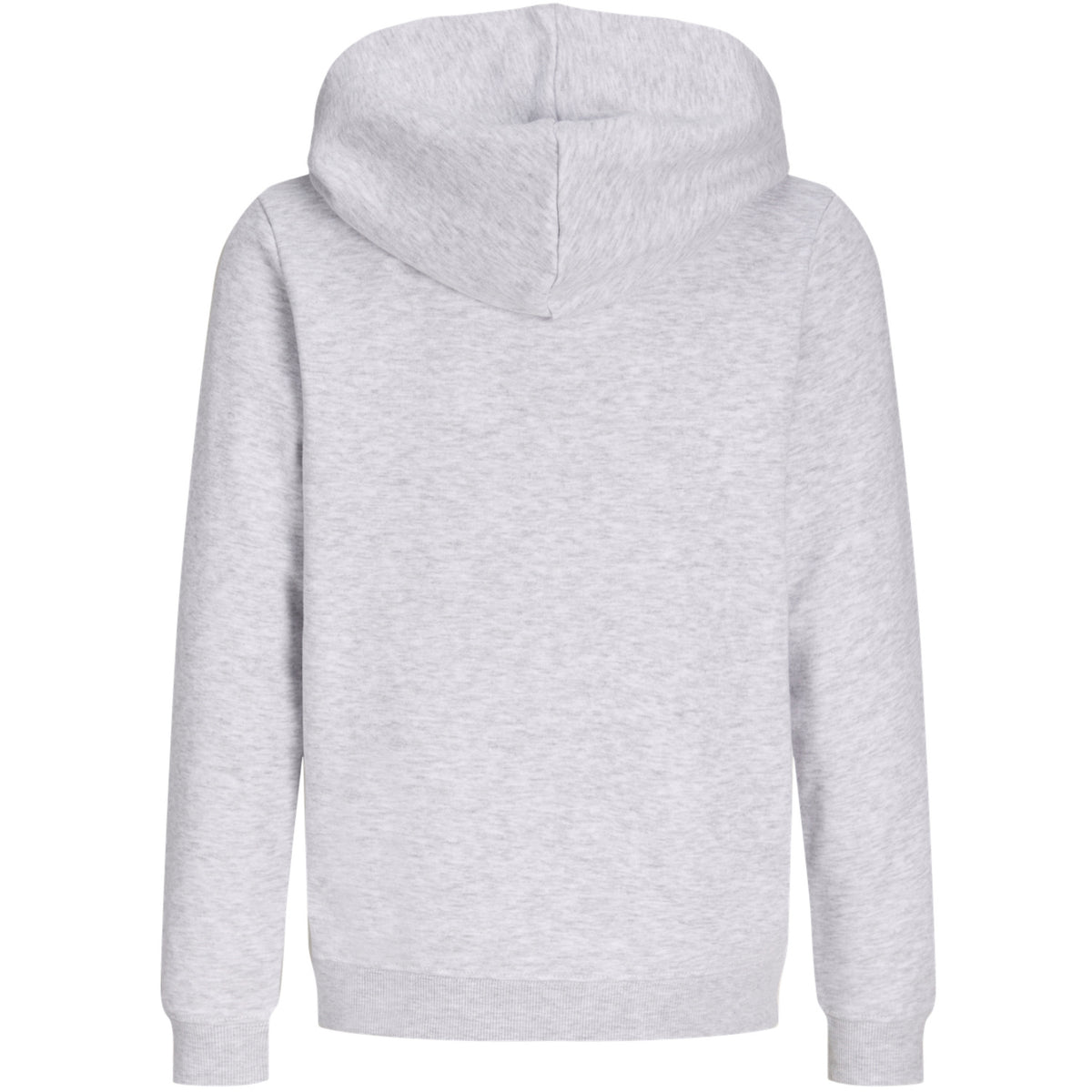 Jack & Jones White Melange Jjaero Sweat Zip Hætte Jnr