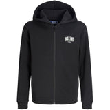 Jack & Jones Black Jjaero Sweat Zip Hætte Jnr