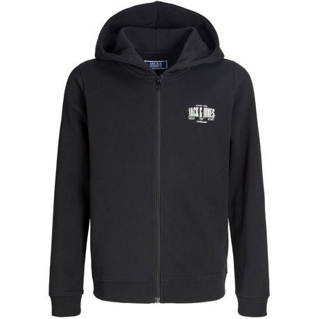 Jack & Jones Black Jjaero Sweat Zip Hætte Jnr