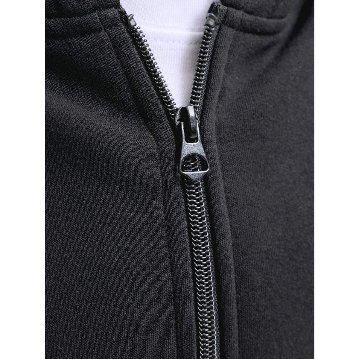 Jack & Jones Black Jjaero Sweat Zip Hætte Jnr
