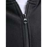 Jack & Jones Black Jjaero Sweat Zip Hætte Jnr