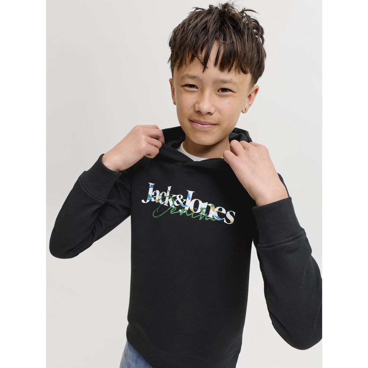 Jack & Jones Black Jjtom Sweat Hætte Sn Jnr