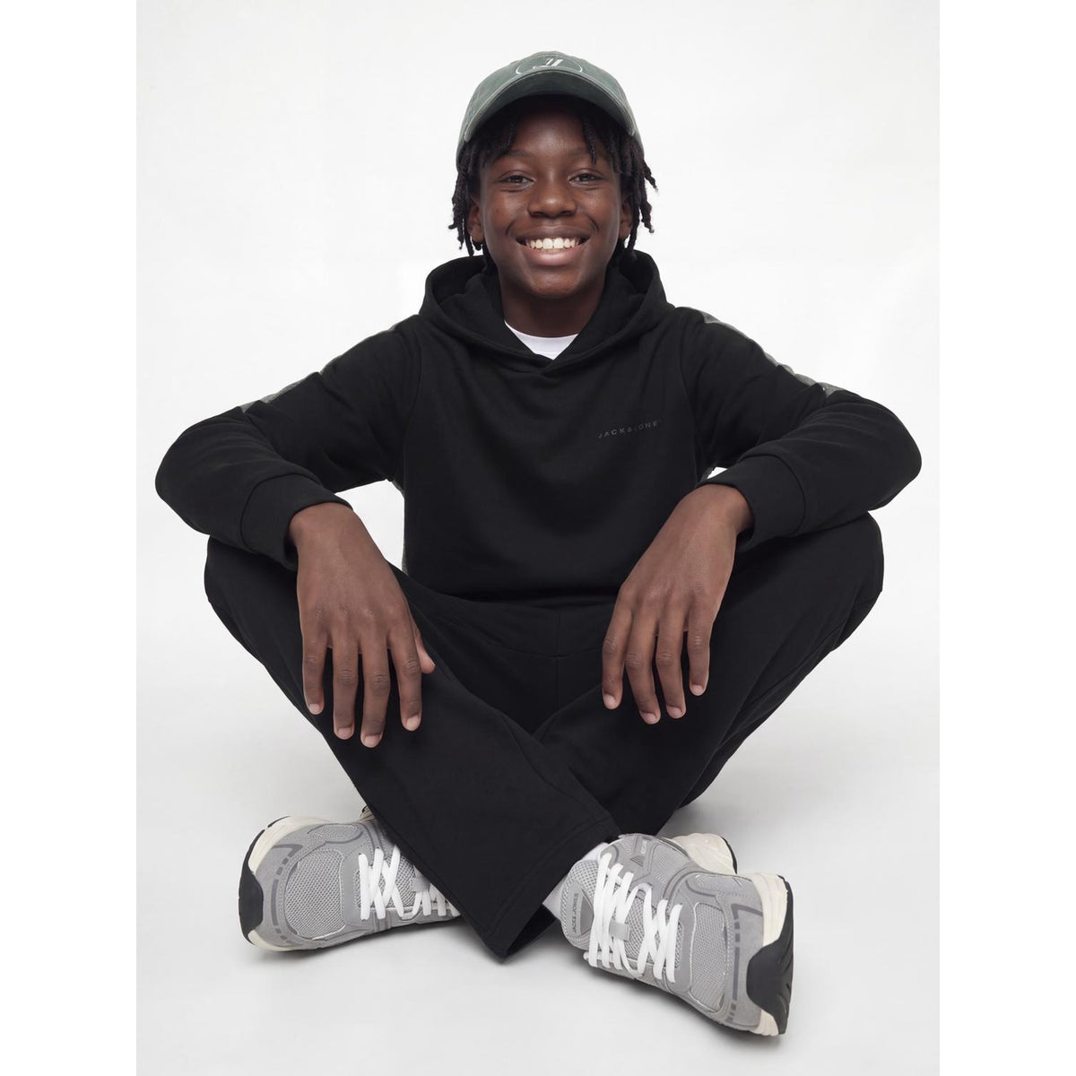 Jack & Jones Black Jcofusion Bolt Contrast Panel Swh Jnr