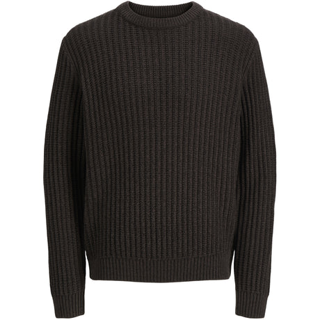 Jack & Jones Mulch Twisted Black Jjjaxon Strik Crew Neck Jnr