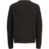 Jack & Jones Mulch Twisted Black Jjjaxon Strik Crew Neck Jnr