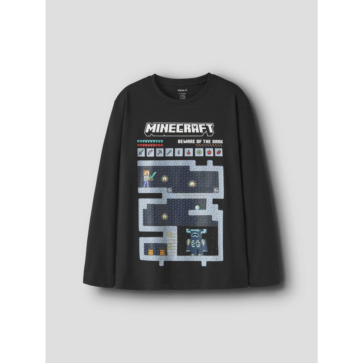 Name It Black Nkmar Minecraft Ls Nreg Top Box Noos Bfu