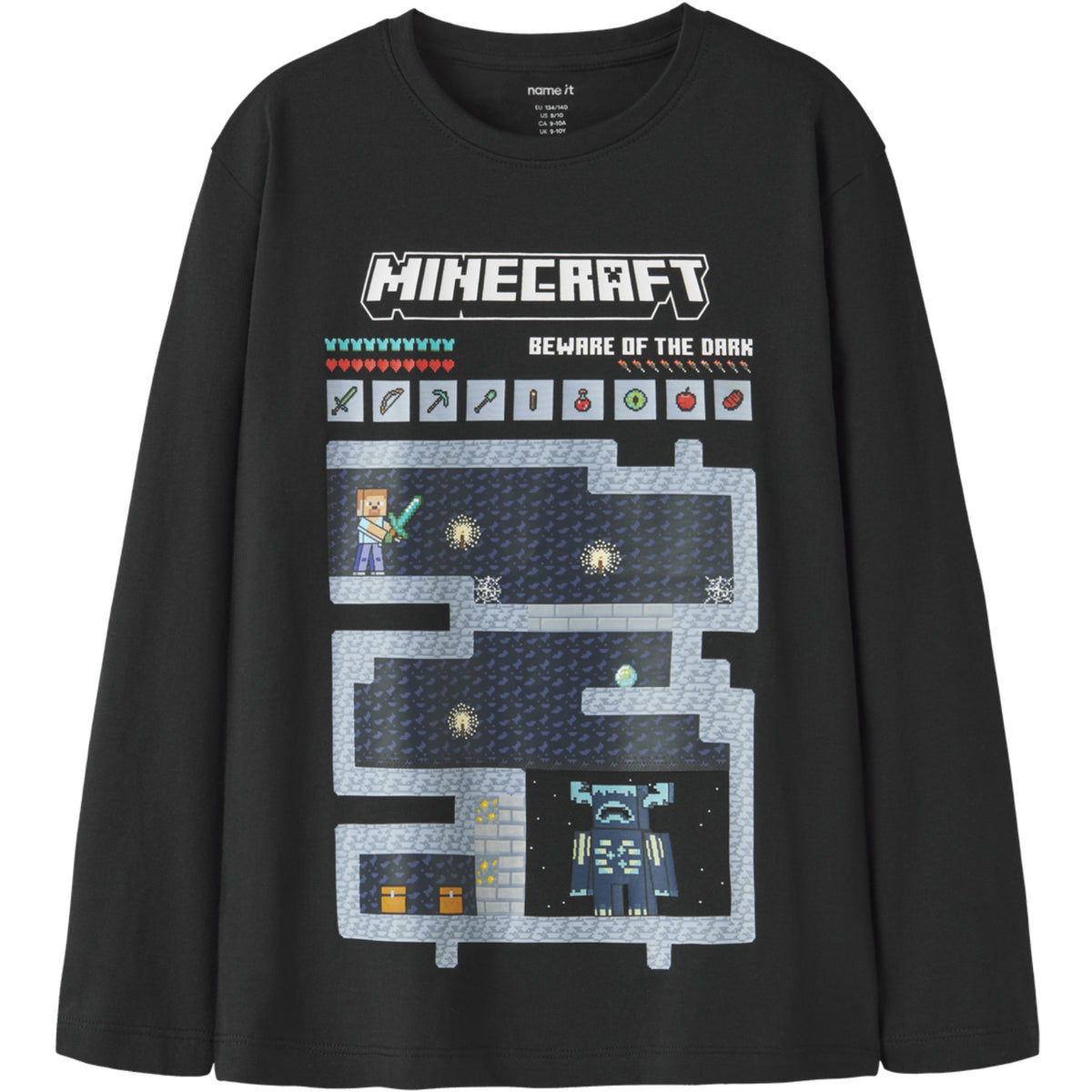 Name It Black Nkmar Minecraft Ls Nreg Top Box Noos Bfu