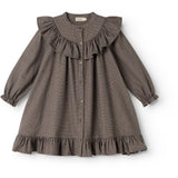 MarMar Structured Soft Cotton Houndstooth Check Dalina Kjole