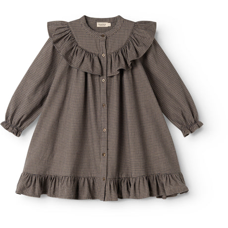 MarMar Structured Soft Cotton Houndstooth Check Dalina Kjole