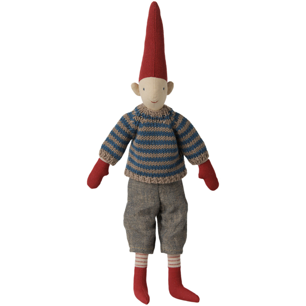Maileg Pixy, Str. 2 - Dreng - Stribet Strikket Sweater