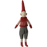 Maileg Pixy, Str. 1 - Dreng - Rød Knitted Vest