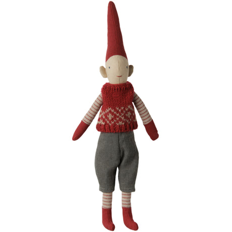 Maileg Pixy, Str. 1 - Dreng - Rød Knitted Vest