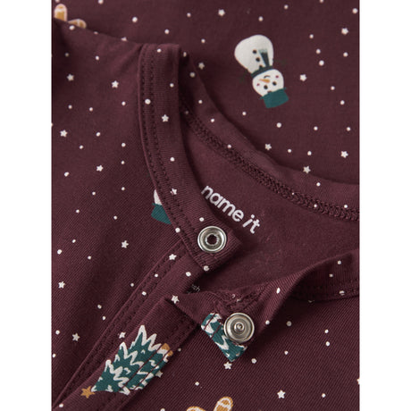 Name It Burgundy Christmas Nbnvismas Ls Natdragt