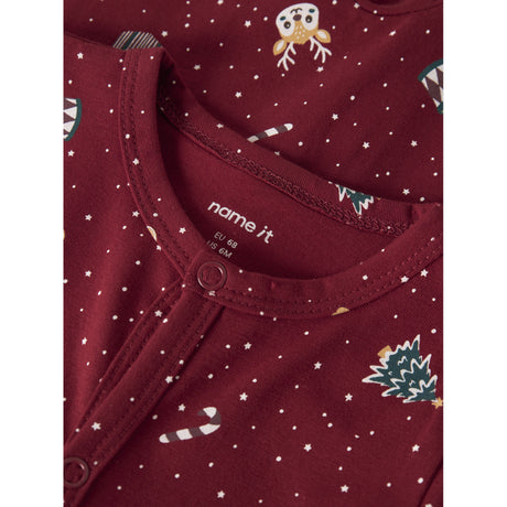 Name It Red Dahlia Christmas Nbnvismas Ls Natdragt