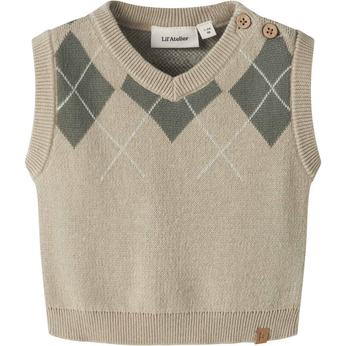 Lil'Atelier White Pepper Mulled Basil Nbmronan Strik Vest Lil