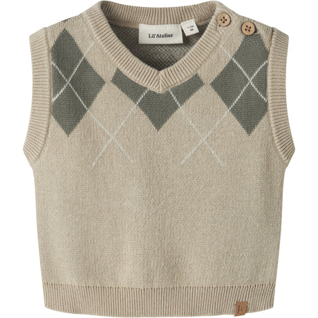 Lil'Atelier White Pepper Mulled Basil Nbmronan Strik Vest Lil