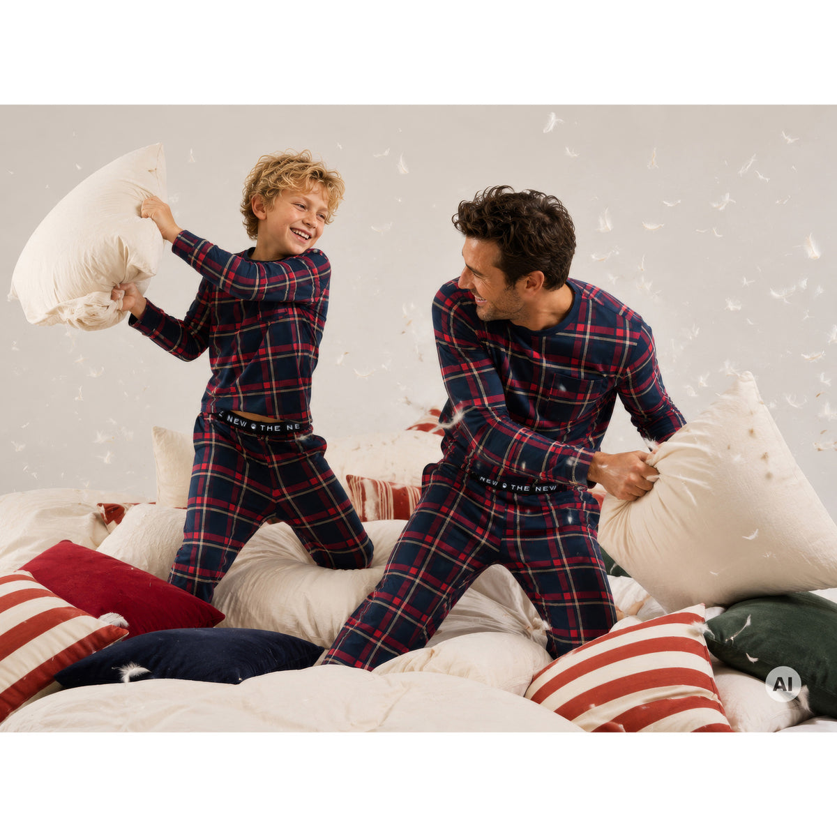 The New Navy Blazer Check Tnholiday Tartan Voksen Night Sæt