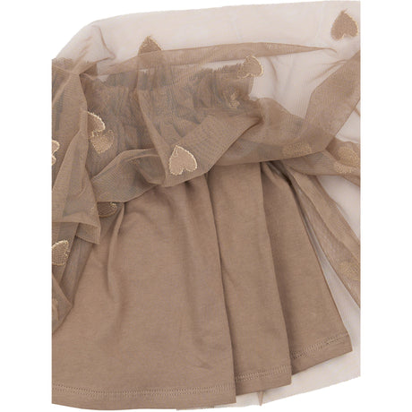 THE NEW Siblings Taupe Gray EMB TN TNSTYna Mesh Nederdel
