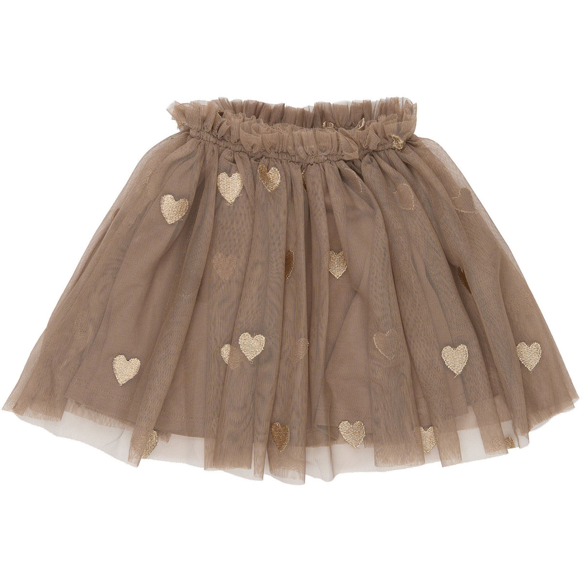 THE NEW Siblings Taupe Gray EMB TN TNSTYna Mesh Nederdel