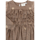 THE NEW Siblings Taupe Gray EMB TN TNSTYna L_S Mesh Kjole