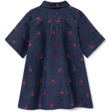Fliink Dark Denim Blue Donna Embr Skjorte Kjole