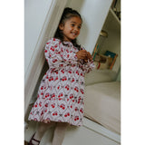 Fliink Rose Smoke Aop Winter Glitter Berry Kjole