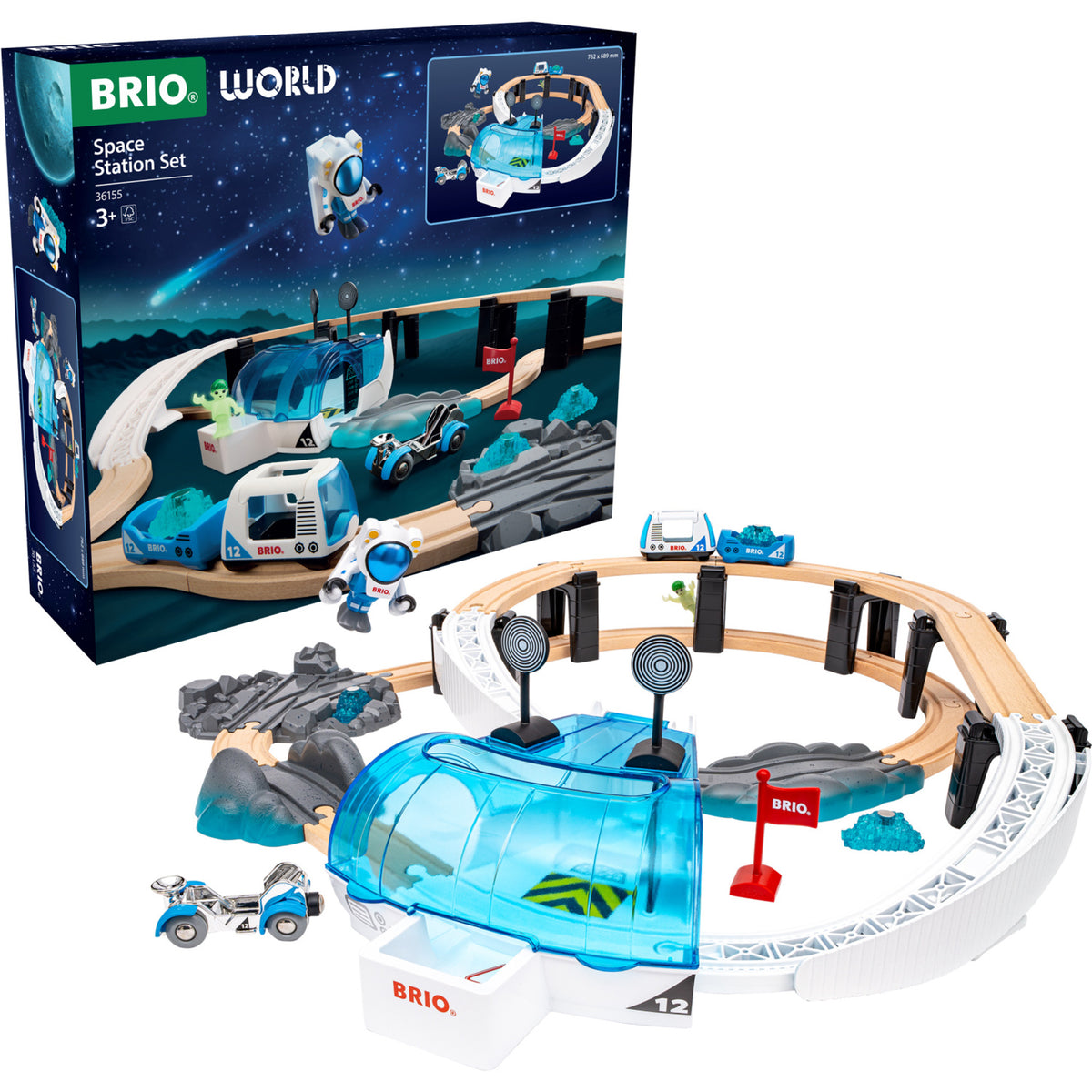 BRIO® 36155 Togbane-sæt Rumstation