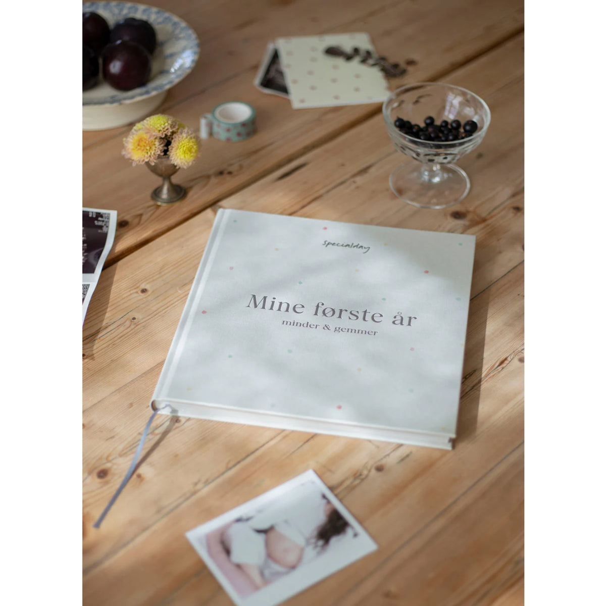Specialday Mine Første År - Med Prikker - Beigegrøn