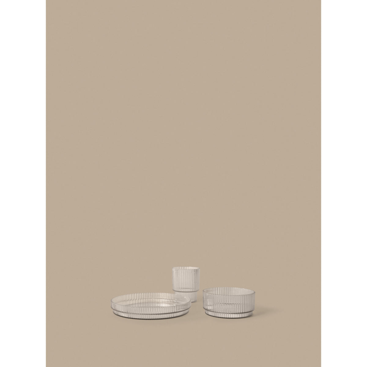 Ferm Living Clear Ripple Børne Spisesæt