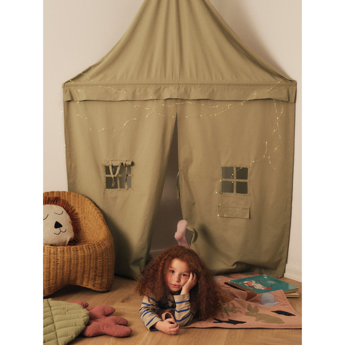 Ferm Living Tea Green/Baked Clay Leaf Cushions 2 Pak