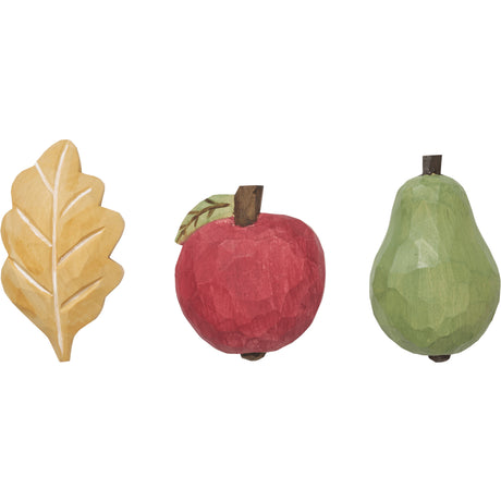 Ferm Living Multi Forest Hand-carved Magnets 3 Pak