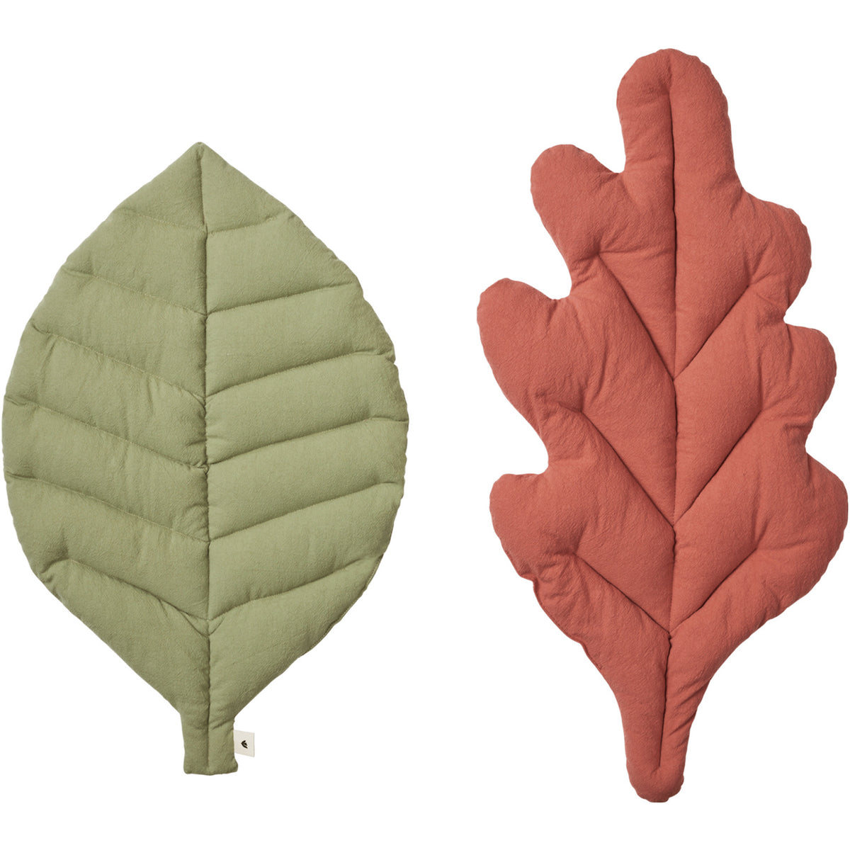 Ferm Living Tea Green/Baked Clay Leaf Cushions 2 Pak