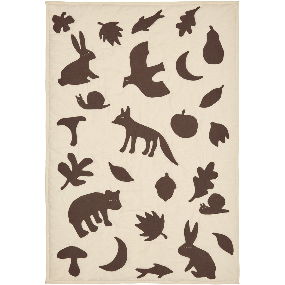Ferm Living Off-white/Dark Chocolate Lunden Tæppe