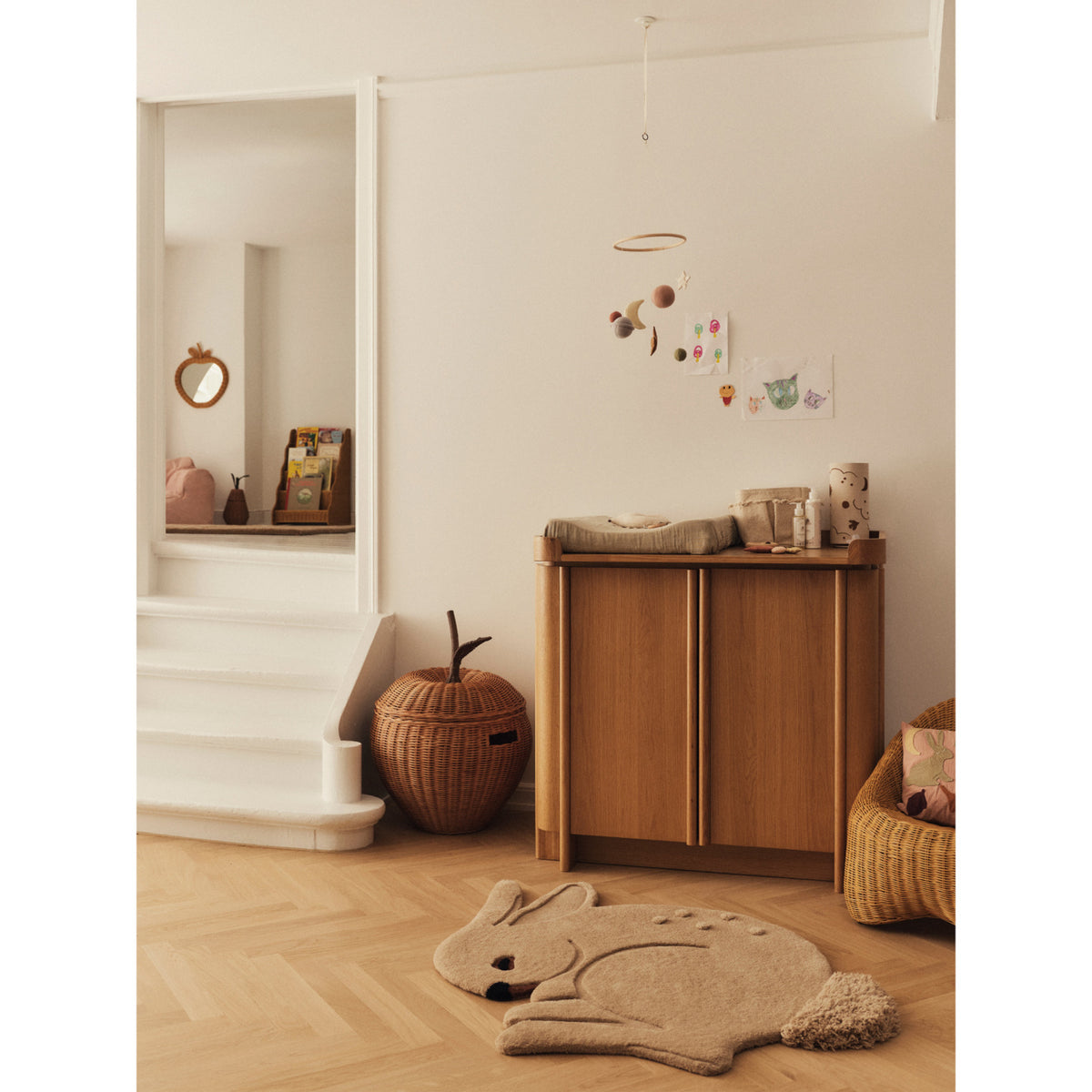 Ferm Living Natural Apple Flettet Opbevaring Ekstra Large