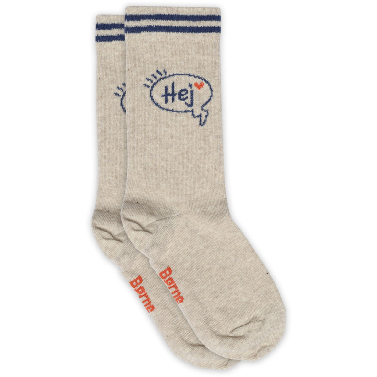 Mp Danmark x Børns Vilkår Beige Melange Hej Strømper - 2-pack