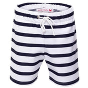 Petit Crabe White/Blue Alex Badeshorts
