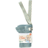 Silly Silas Footless Bomuld Strømpebukser Med Braces Misty Blue Patterned