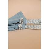 Silly Silas Footless Bomuld Strømpebukser Med Braces Misty Blue Patterned