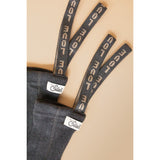 Silly Silas Footless Bomuld Strømpebukser Med Braces Dark Grey Patterned