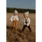 Silly Silas Wooly Footed Strømpebukser Med Braces Espresso Brown