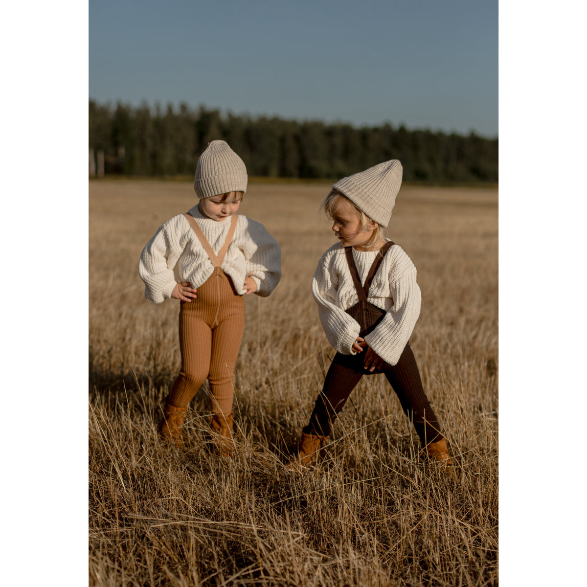 Silly Silas Wooly Footed Strømpebukser Med Braces Cappuccino