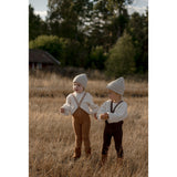 Silly Silas Wooly Footed Strømpebukser Med Braces Espresso Brown