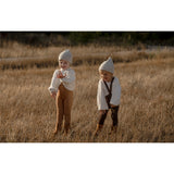 Silly Silas Wooly Footed Strømpebukser Med Braces Espresso Brown