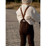 Silly Silas Wooly Footless Strømpebukser Med Braces Espresso Brown