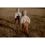 Silly Silas Wooly Footless Strømpebukser Med Braces Espresso Brown