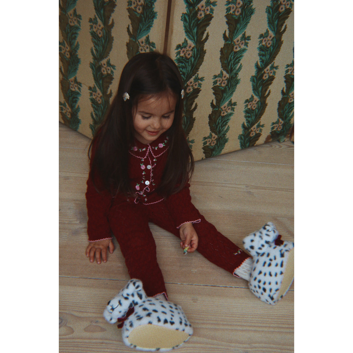 Konges Sløjd Beige/Black Dalmatian Footies