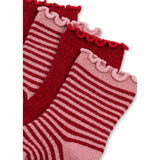 Konges Sløjd Red Stripe 2 Pak Glitter Strømper