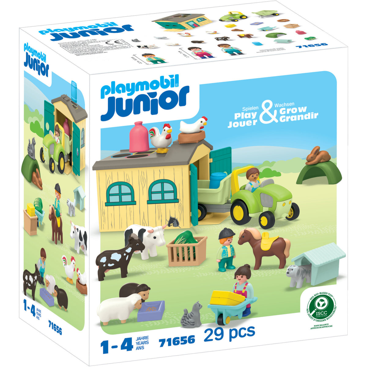 Playmobil® Junior Farm Adventure With Tractor, Trailer, And Animal Friends