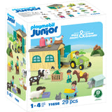 Playmobil® Junior Farm Adventure With Tractor, Trailer, And Animal Friends
