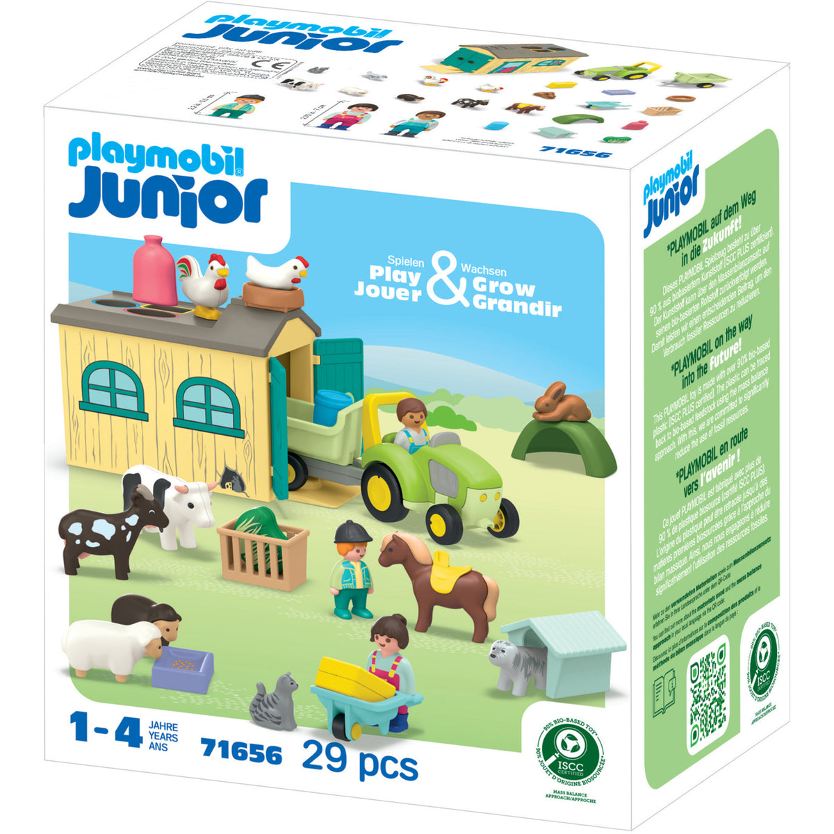 Playmobil® Junior Farm Adventure With Tractor, Trailer, And Animal Friends